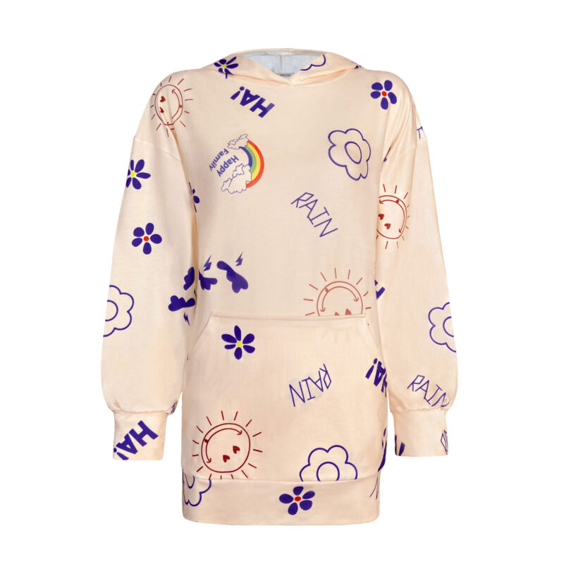 هودی زنانه افراتین مدل رنگین کمان کد 8541.2